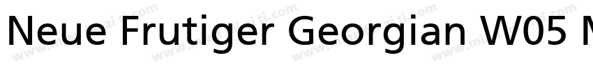 Neue Frutiger Georgian W05 Md字体转换